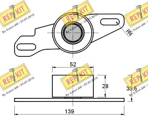 REPKIT RKT1682 - Spriegotājrullītis, Gāzu sadales mehānisma piedziņas siksna adetalas.lv