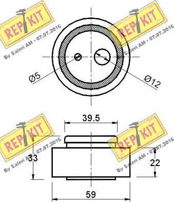 REPKIT RKT1076 - Spriegotājrullītis, Gāzu sadales mehānisma piedziņas siksna adetalas.lv