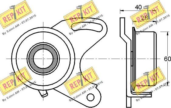 REPKIT RKT1392 - Spriegotājrullītis, Gāzu sadales mehānisma piedziņas siksna adetalas.lv