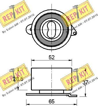 REPKIT RKT1379 - Spriegotājrullītis, Gāzu sadales mehānisma piedziņas siksna adetalas.lv