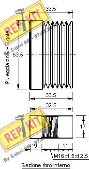 REPKIT RKT3193 - Piedziņas skriemelis, Ģenerators adetalas.lv