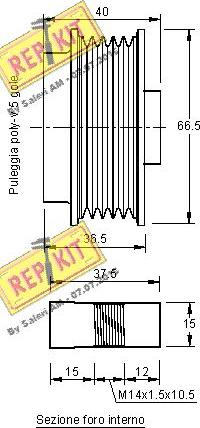 REPKIT RKT3207 - Piedziņas skriemelis, Ģenerators adetalas.lv