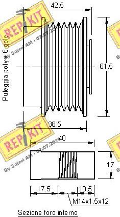 REPKIT RKT2989 - Piedziņas skriemelis, Ģenerators adetalas.lv