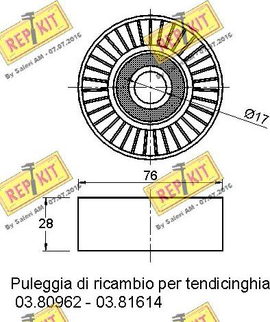 REPKIT RKT2679 - Parazīt / Vadrullītis, Ķīļrievu siksna adetalas.lv