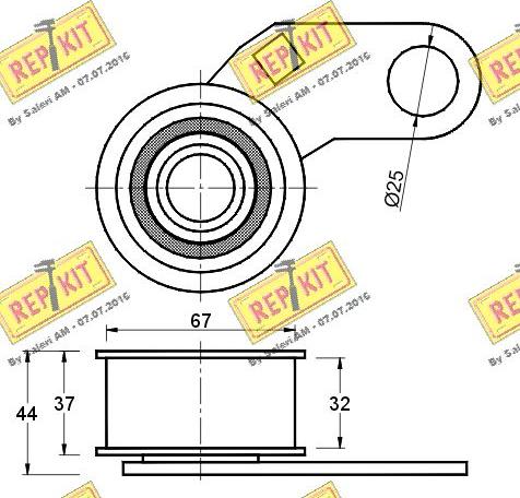 REPKIT RKT2099 - Spriegotājrullītis, Gāzu sadales mehānisma piedziņas siksna adetalas.lv