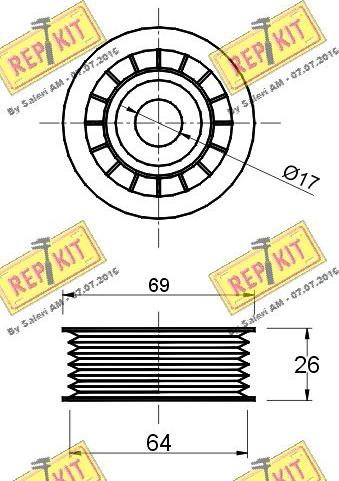 REPKIT RKT2168 - Parazīt / Vadrullītis, Ķīļrievu siksna adetalas.lv