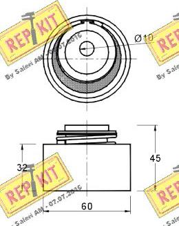 REPKIT RKT2355 - Spriegotājrullītis, Gāzu sadales mehānisma piedziņas siksna adetalas.lv