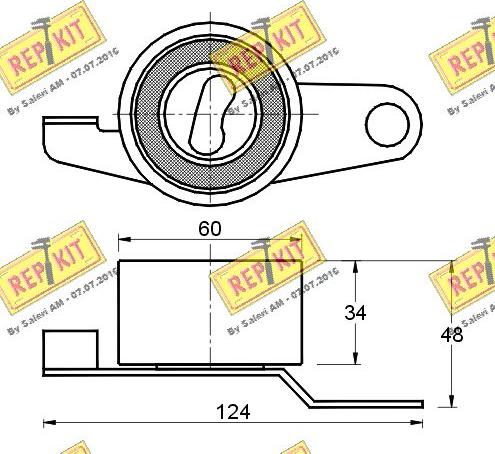 REPKIT RKT2385 - Spriegotājrullītis, Gāzu sadales mehānisma piedziņas siksna adetalas.lv