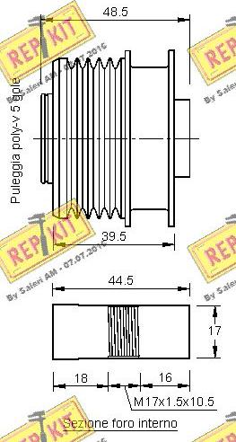 REPKIT RKT2370 - Piedziņas skriemelis, Ģenerators adetalas.lv