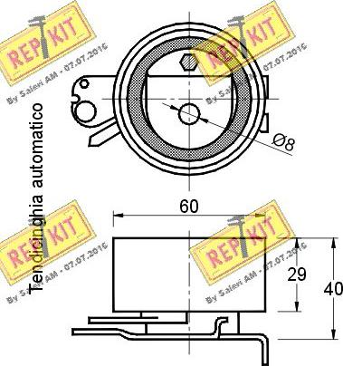 REPKIT RKT2231 - Spriegotājrullītis, Gāzu sadales mehānisma piedziņas siksna adetalas.lv