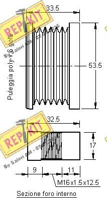 REPKIT RKT2707 - Piedziņas skriemelis, Ģenerators adetalas.lv