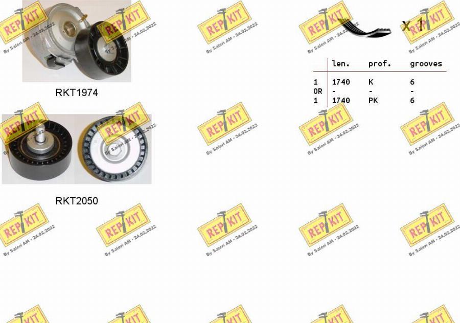 REPKIT RKTA0017 - Ķīļrievu siksnu komplekts adetalas.lv