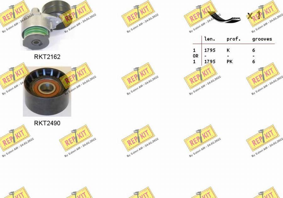 REPKIT RKTA0024 - Ķīļrievu siksnu komplekts adetalas.lv