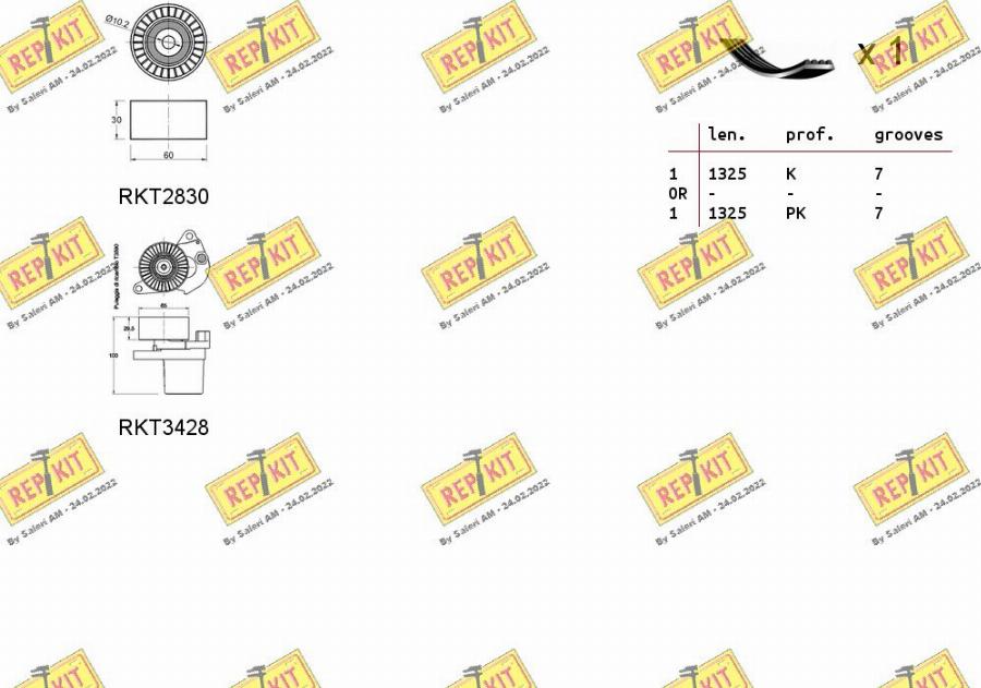 REPKIT RKTA0100 - Ķīļrievu siksnu komplekts adetalas.lv