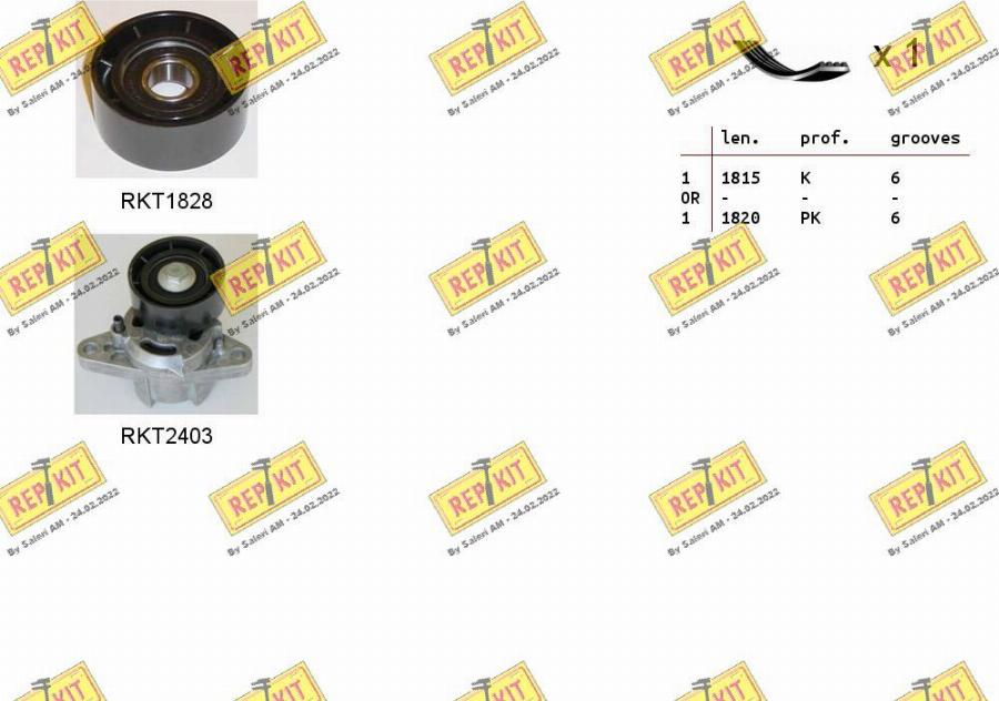 REPKIT RKTA0125 - Ķīļrievu siksnu komplekts adetalas.lv