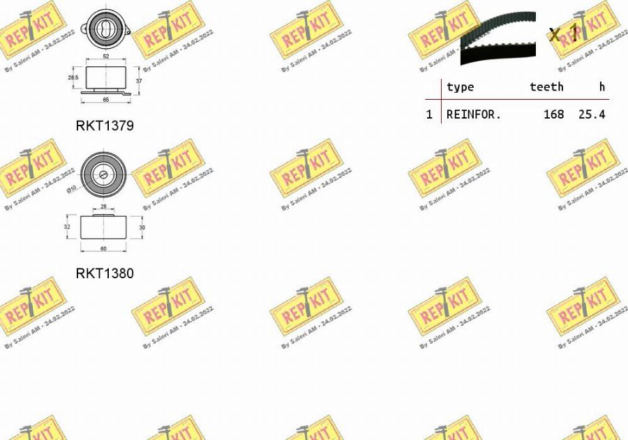 REPKIT RKTK0999 - Zobsiksnas komplekts adetalas.lv