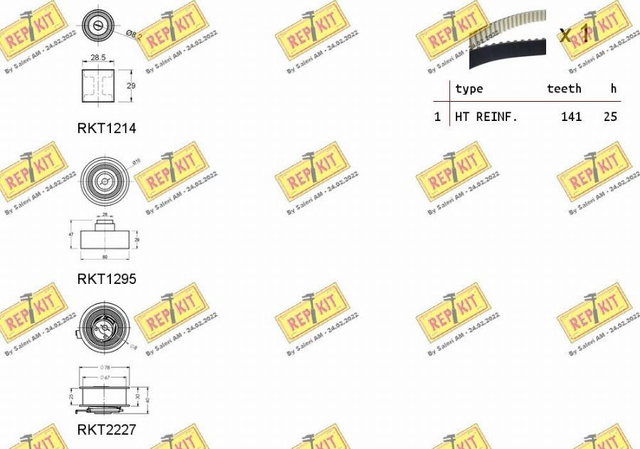 REPKIT RKTK0953 - Zobsiksnas komplekts adetalas.lv