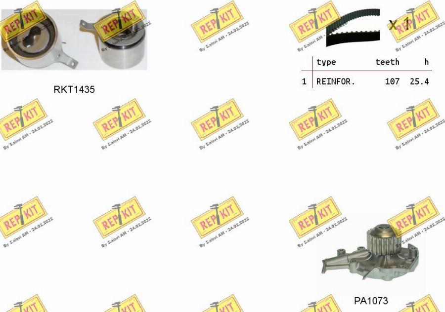 REPKIT RKTK0904PA - Ūdenssūknis + Zobsiksnas komplekts adetalas.lv