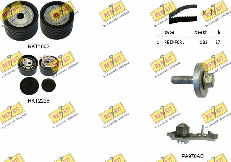 REPKIT RKTK0912PA - Ūdenssūknis + Zobsiksnas komplekts adetalas.lv