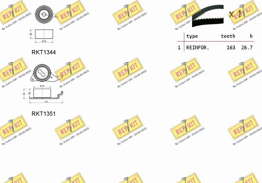 REPKIT RKTK0988 - Zobsiksnas komplekts adetalas.lv