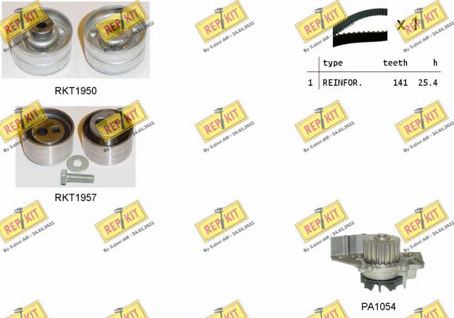 REPKIT RKTK0937PA - Ūdenssūknis + Zobsiksnas komplekts adetalas.lv