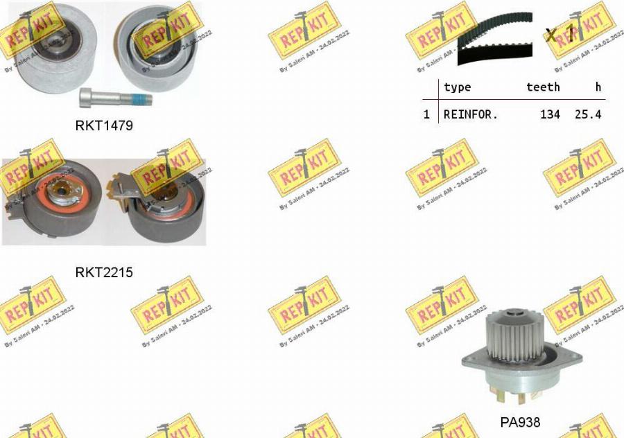 REPKIT RKTK0923PA - Ūdenssūknis + Zobsiksnas komplekts adetalas.lv