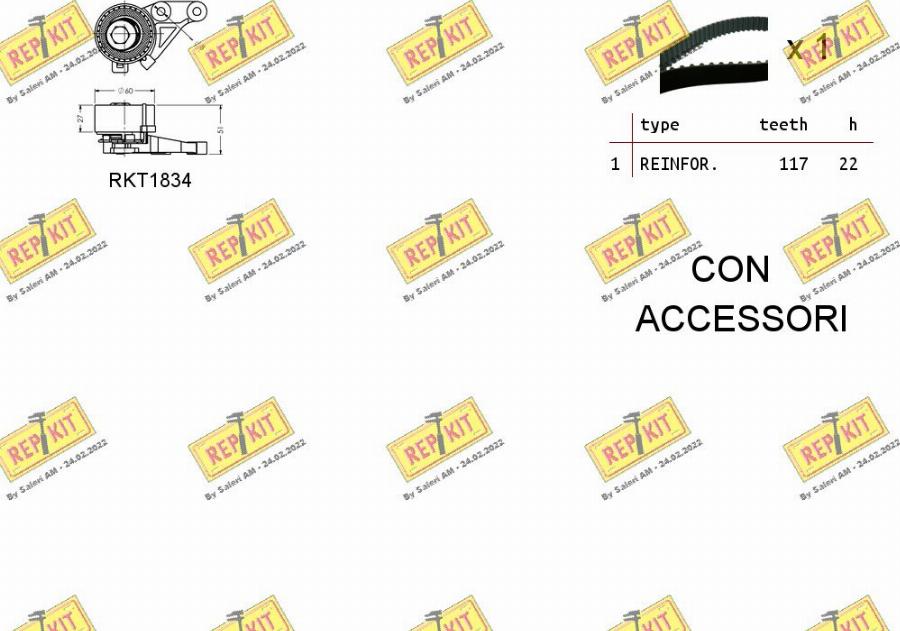 REPKIT RKTK0855 - Zobsiksnas komplekts adetalas.lv