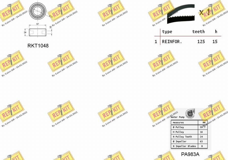 REPKIT RKTK0856PA - Ūdenssūknis + Zobsiksnas komplekts adetalas.lv