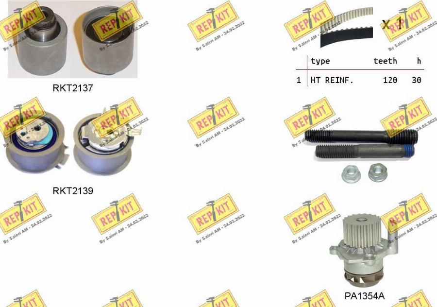 REPKIT RKTK0867PA2 - Ūdenssūknis + Zobsiksnas komplekts adetalas.lv