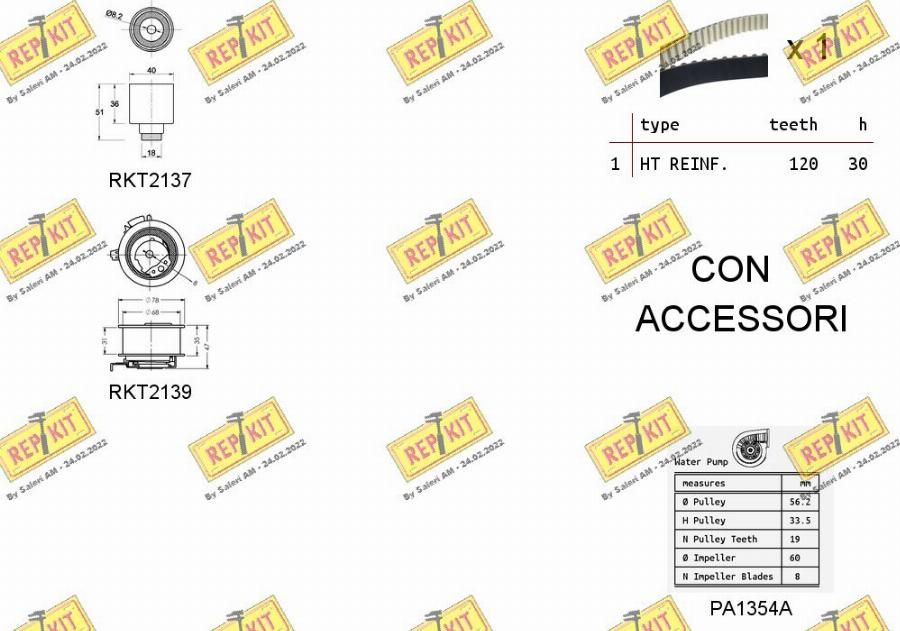 REPKIT RKTK0867PA2 - Ūdenssūknis + Zobsiksnas komplekts adetalas.lv