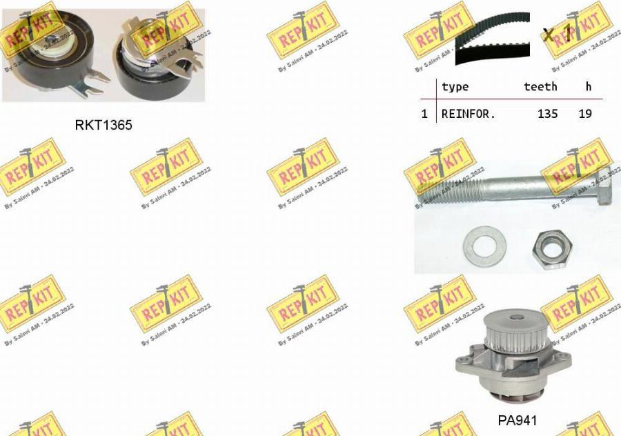 REPKIT RKTK0815PA2 - Ūdenssūknis + Zobsiksnas komplekts adetalas.lv