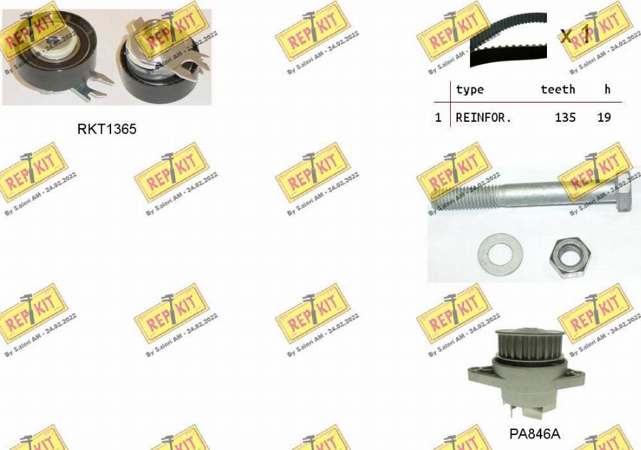 REPKIT RKTK0815PA - Ūdenssūknis + Zobsiksnas komplekts adetalas.lv