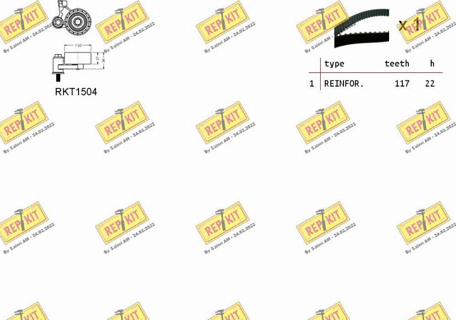 REPKIT RKTK0838 - Zobsiksnas komplekts adetalas.lv