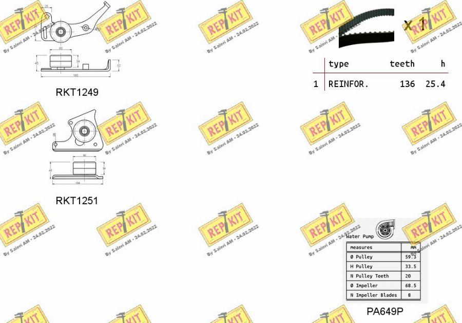 REPKIT RKTK0828PA - Ūdenssūknis + Zobsiksnas komplekts adetalas.lv