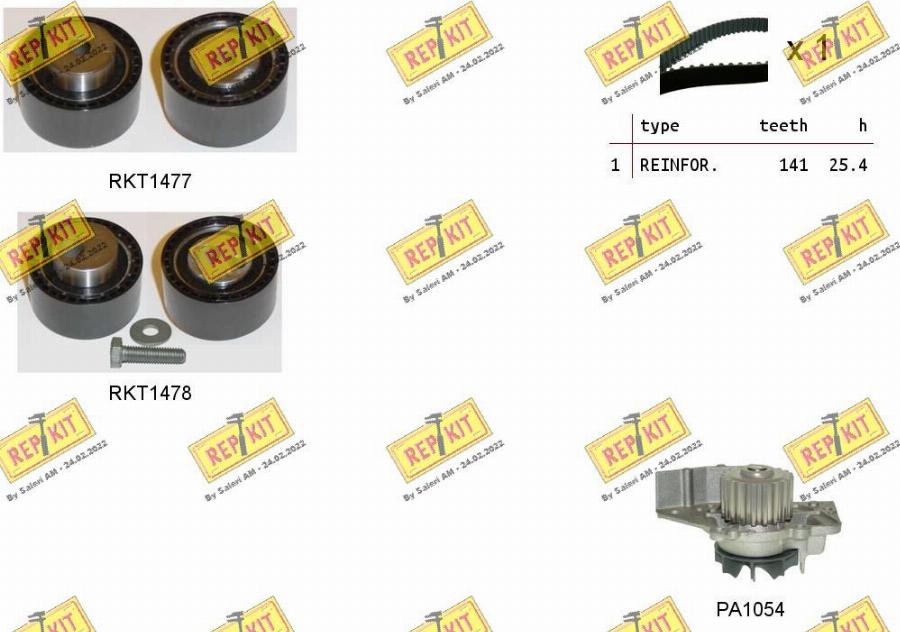 REPKIT RKTK0827PA - Ūdenssūknis + Zobsiksnas komplekts adetalas.lv