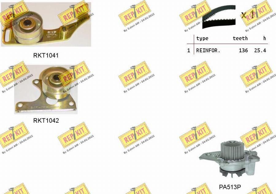 REPKIT RKTK0871PA - Ūdenssūknis + Zobsiksnas komplekts adetalas.lv