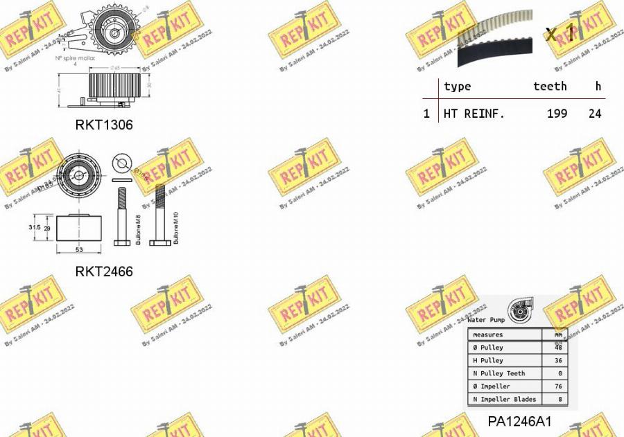 REPKIT RKTK1058PA - Ūdenssūknis + Zobsiksnas komplekts adetalas.lv