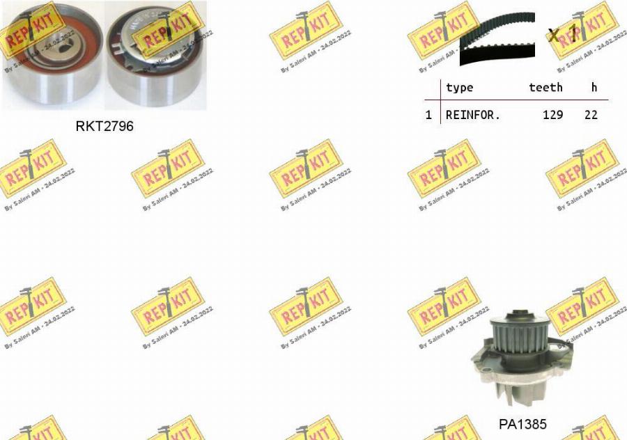 REPKIT RKTK1062PA2 - Ūdenssūknis + Zobsiksnas komplekts adetalas.lv