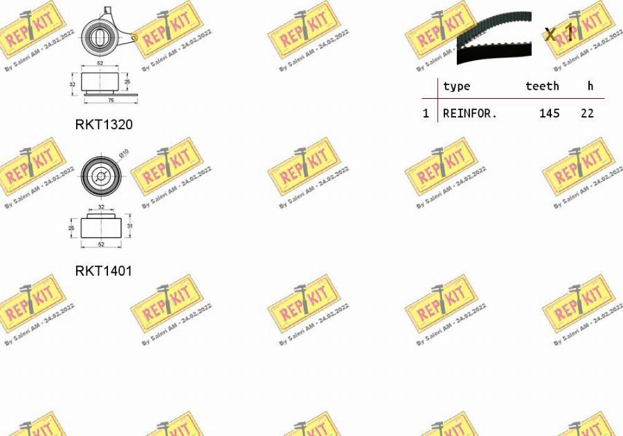 REPKIT RKTK1000 - Zobsiksnas komplekts adetalas.lv