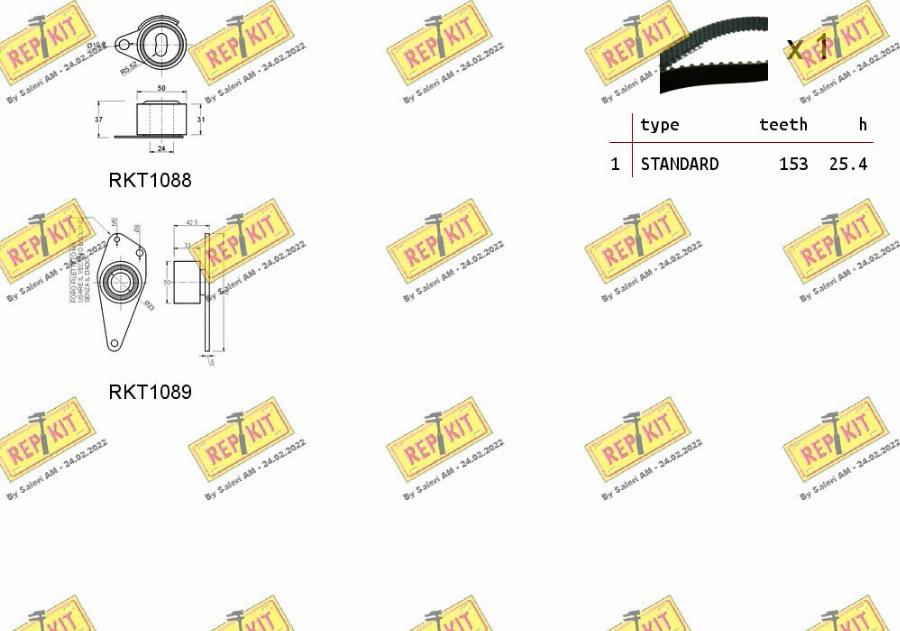 REPKIT RKTK1035 - Zobsiksnas komplekts adetalas.lv