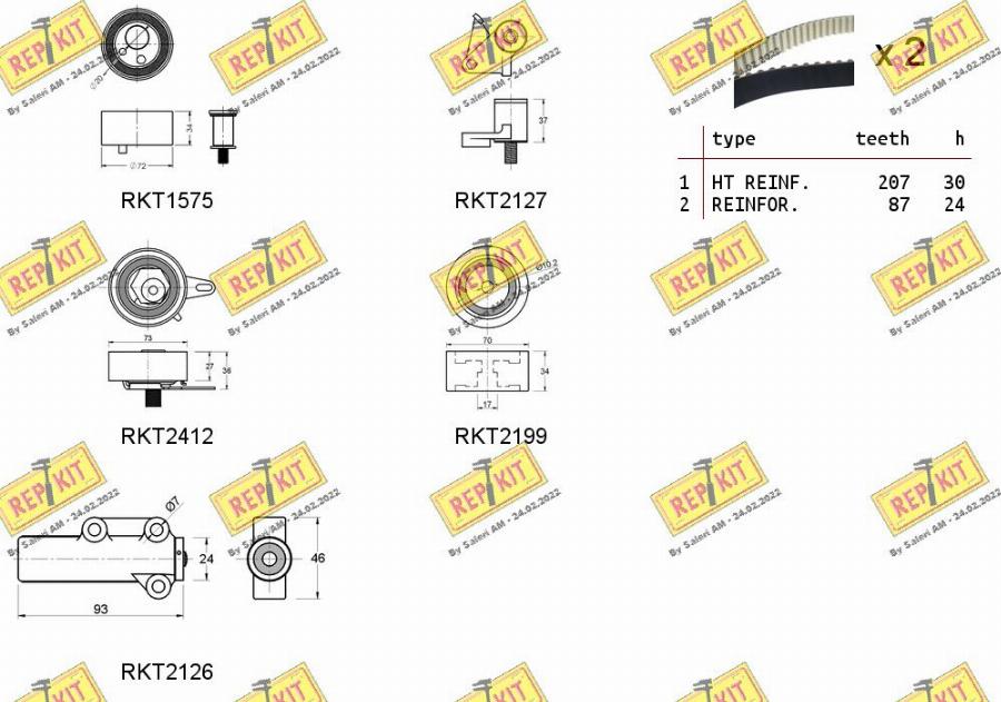 REPKIT RKTK1077C - Zobsiksnas komplekts adetalas.lv