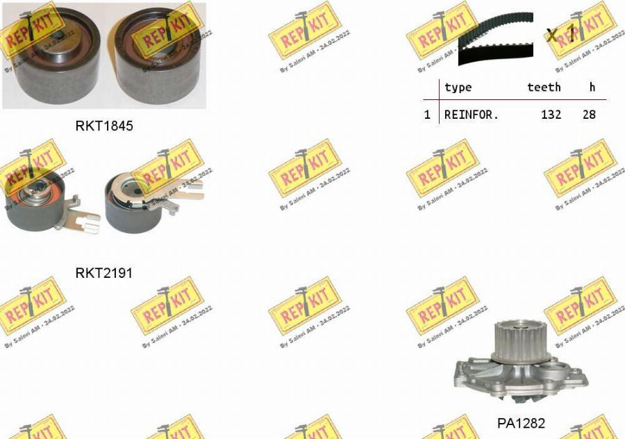 REPKIT RKTK1116PA - Ūdenssūknis + Zobsiksnas komplekts adetalas.lv