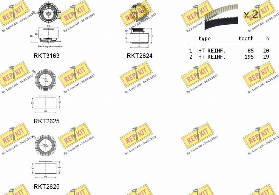 REPKIT RKTK1112 - Zobsiksnas komplekts adetalas.lv