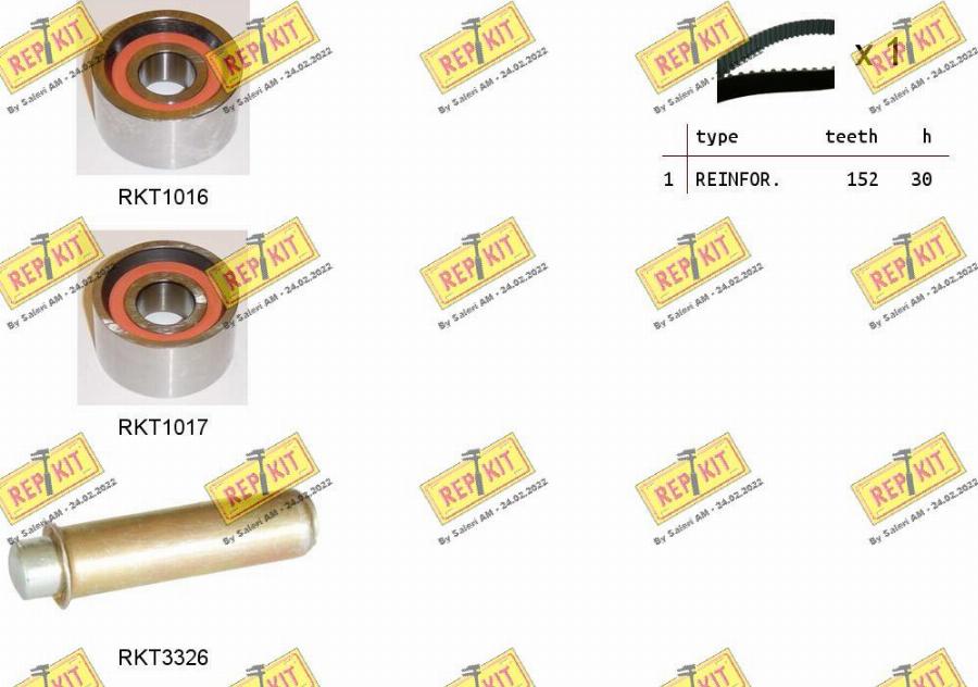 REPKIT RKTK1182 - Zobsiksnas komplekts adetalas.lv