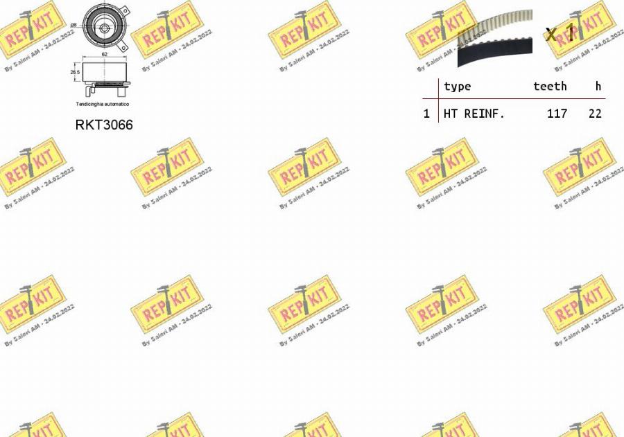 REPKIT RKTK1127 - Zobsiksnas komplekts adetalas.lv