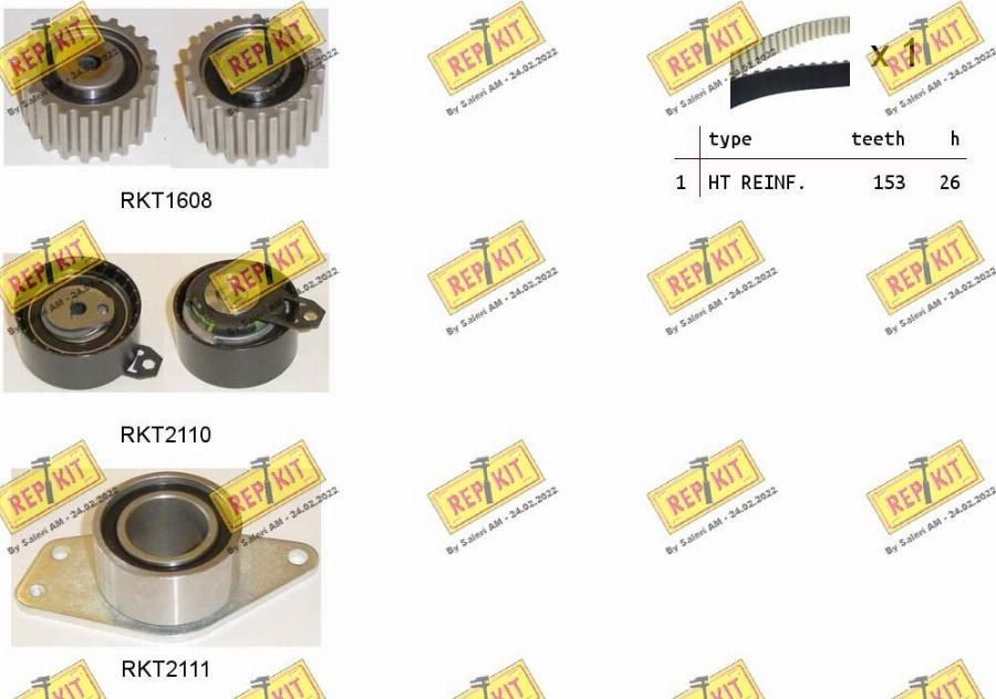 REPKIT RKTK1172 - Zobsiksnas komplekts adetalas.lv