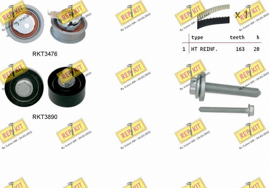 REPKIT RKTK1285 - Zobsiksnas komplekts adetalas.lv