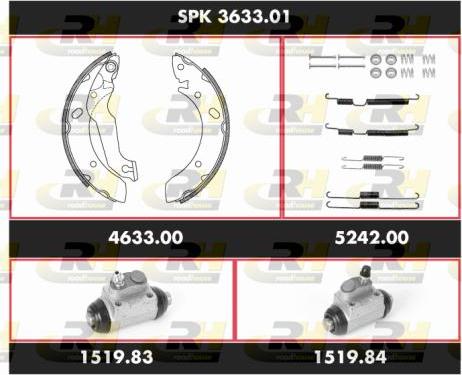 Roadhouse SPK 3633.01 - Bremžu loku komplekts adetalas.lv