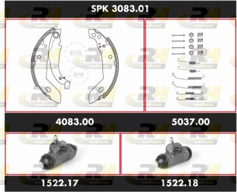 Roadhouse SPK 3083.01 - Bremžu loku komplekts adetalas.lv