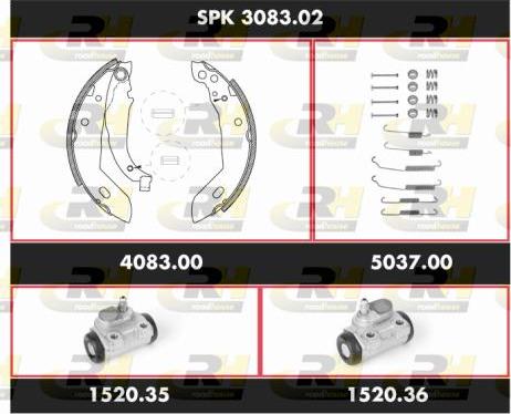 Roadhouse SPK 3083.02 - Bremžu loku komplekts adetalas.lv